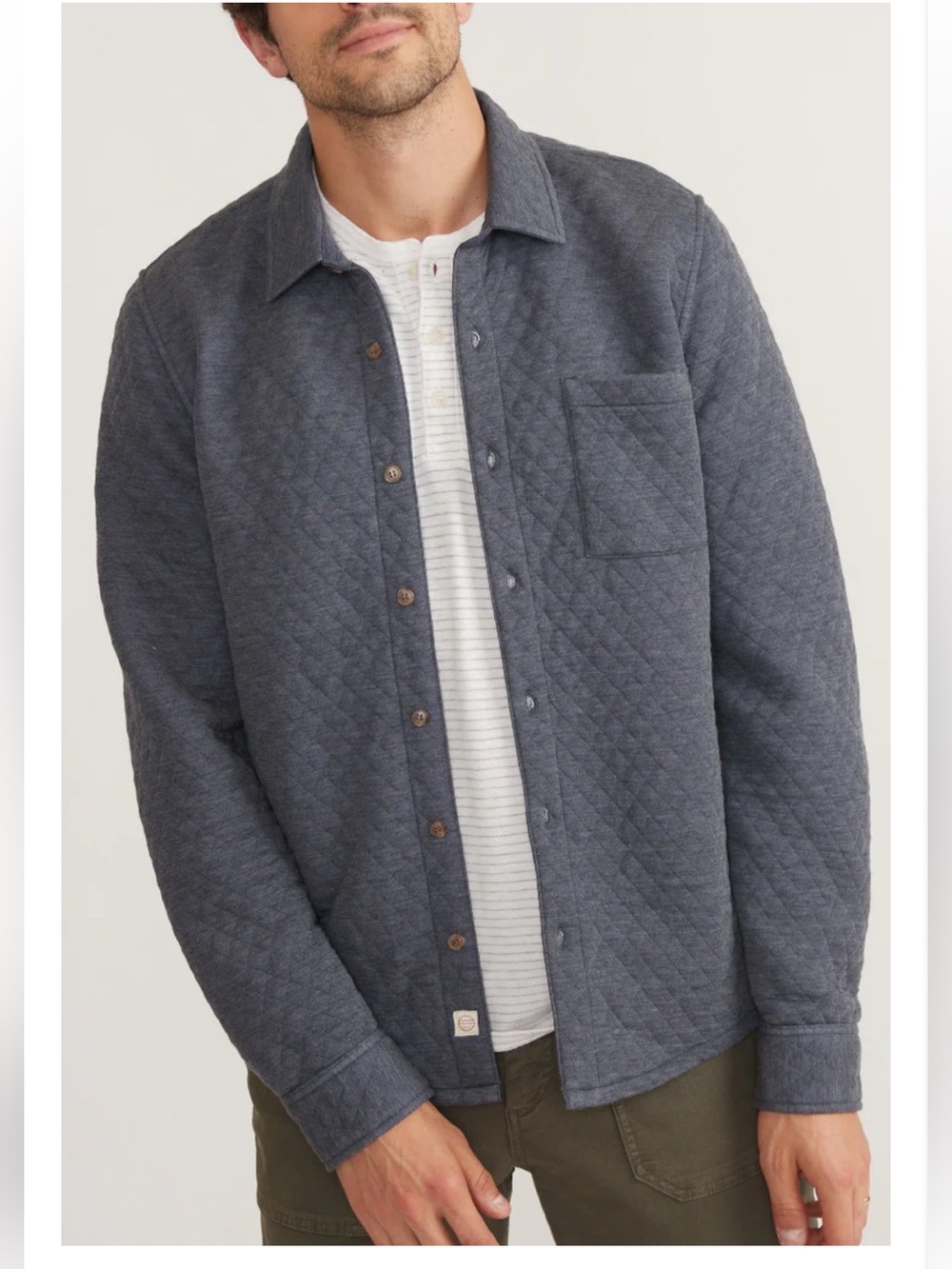 Marine Layer Corbet Quilted Overshirt Size: Large